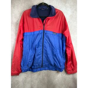 VTG 90s Patagonia Shelled Synchilla Jacket Mens Medium Red Blue Colorblock READ